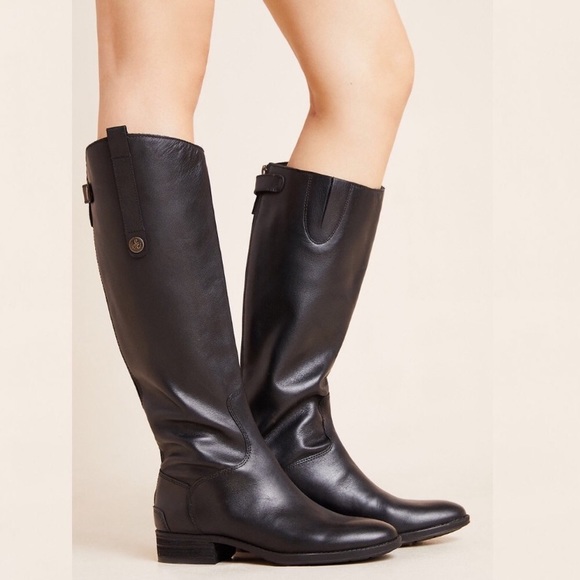 Sam Edelman Penny Leather Riding Boot Black Size 8